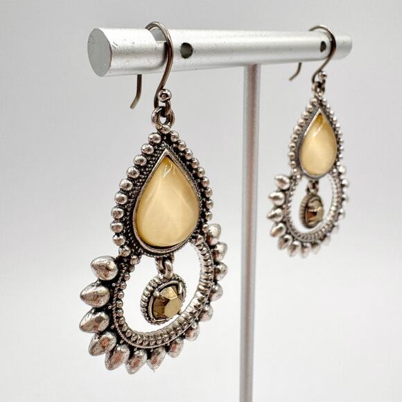 Lucky Brand Boho Dangle Earrings Ethnic Tribal Bali Style Festival Gypsy 90s - Picture 4 of 10